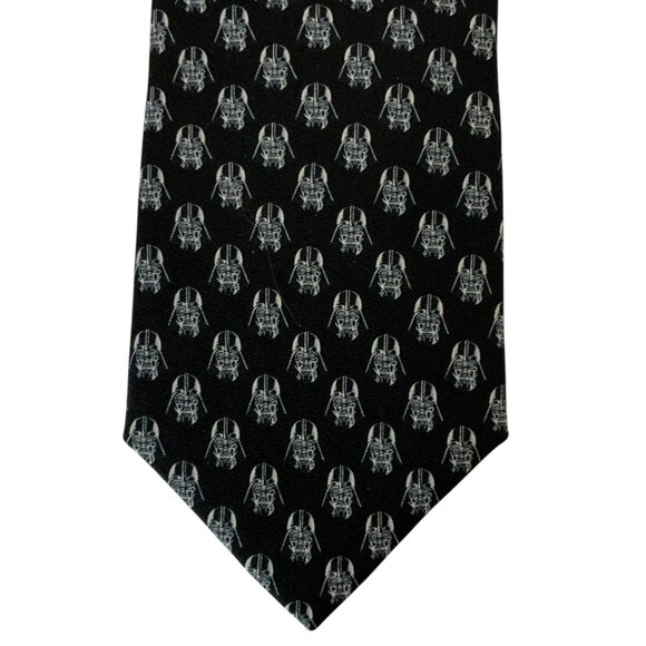 Star Wars Darth Vader Black Silver Necktie Tie Polyester - Picture 2 of 4